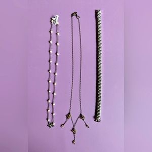 Two Necklaces and a bracelet